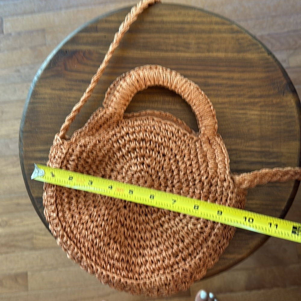 Universal Thread Handcrafted Raffia Tan/Orange Wo… - image 7